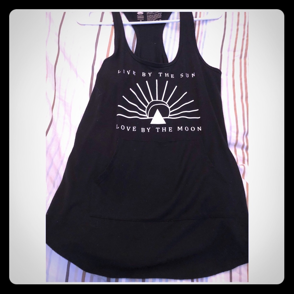 Black racer back tank